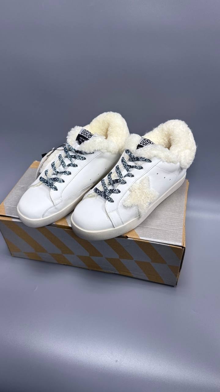 golden goose зимние кеды женские,зимние кеды golden goose superstar белые с мехом,golden goose super-star shearling sneaker,кеды golden goose,