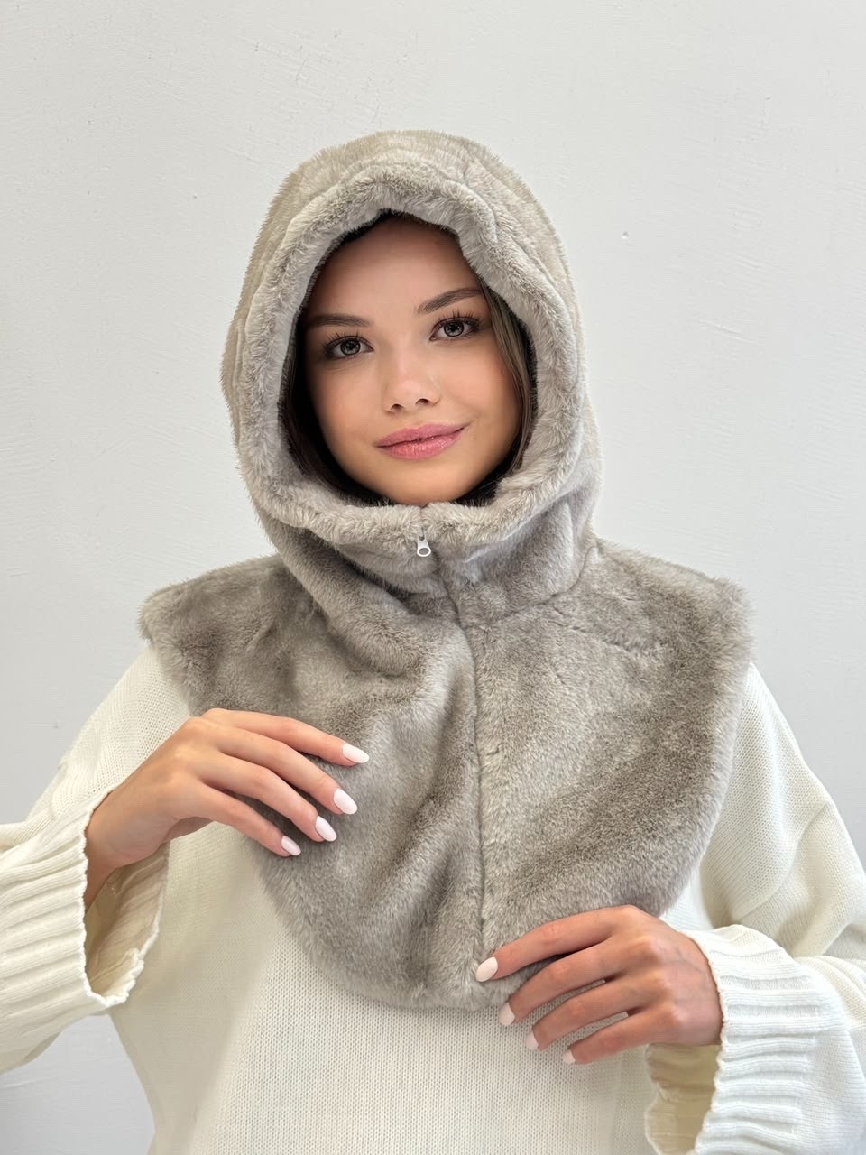 капор из натурального меха норки,меховой капор,женский меховой капюшон,капор зимний с натуральным мехом норки,меховой капюшон