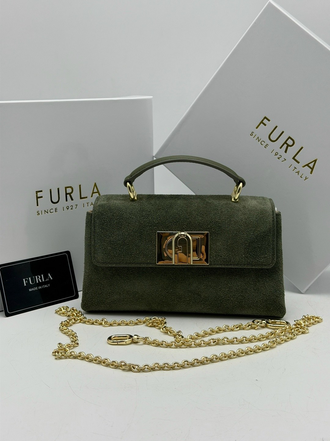 сумка женская furla,сумка furla,сумка furla замшевая,сумка furla оригинал,furla мини-сумка 1927 зеленый