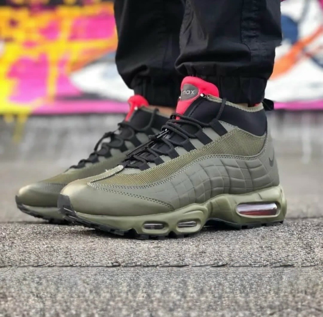 nike air max 95 sneakerboot,мужские кроссовки nike air max 95,кроссовки nike air max 95,кроссовки nike air max 95 sneakerboot green,nike air max 95 sneakerboot green
