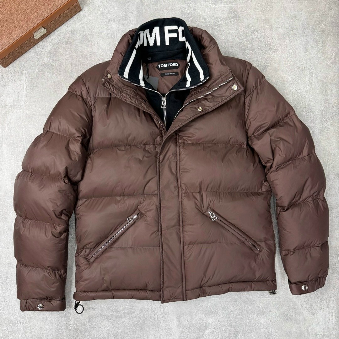 пуховик мужской tom ford,стильные пуховики,куртка tom ford prestige wear,куртка зимняя tom ford мужская коричневая,стильная мужская куртка