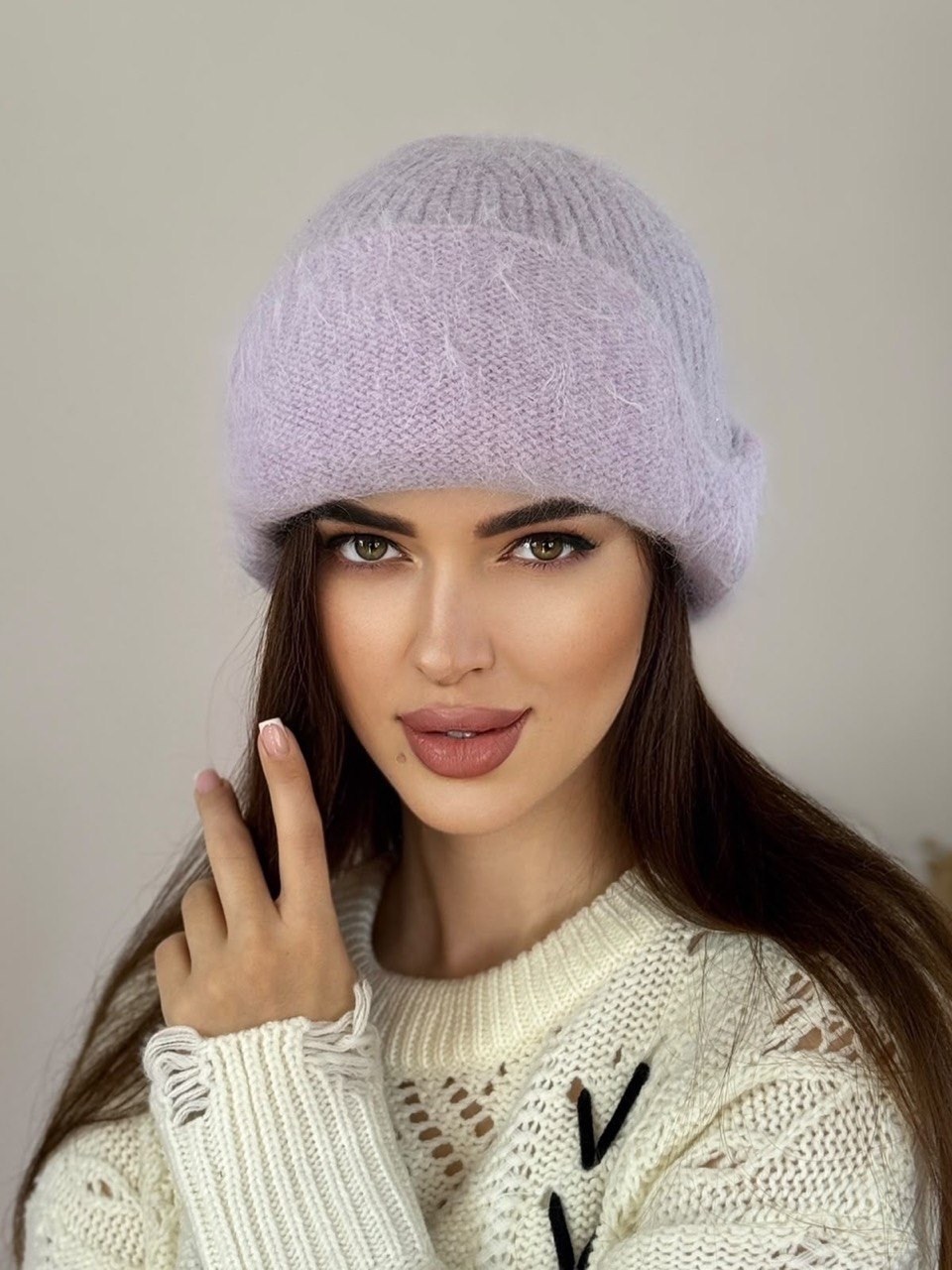 женская меховая шапка,женские шапки из ангорки,шапка женская furnatur 8023712 розовая,шапка женская,шапка из ангоры