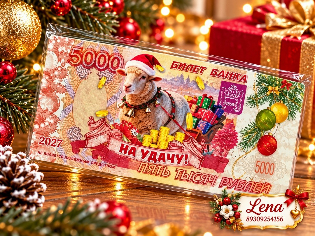 магнит новогодний купюра "символ года 2026. тепла и уюта",магнит новогодний купюра "символ года 2026. успехов и богатства",новогодние магниты,магнит новогодний купюра "символ года 2026. здоровья и бла