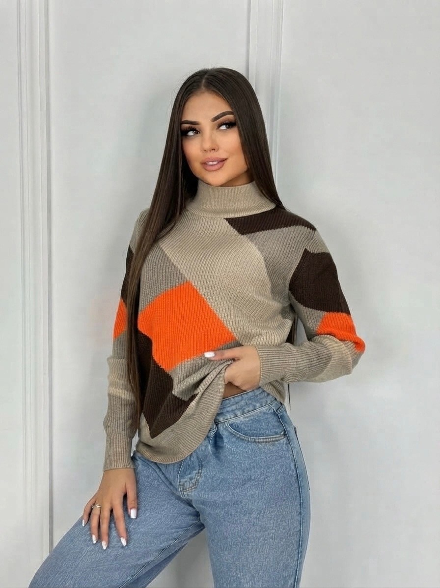 свитер оверсайз шерстяной вязаный с горлом a&p fashion shop,свитер теплый джемпер,свитера женские,дизайн свитера,свитер