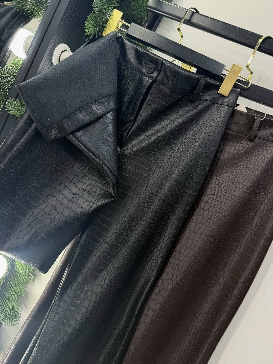 кожаные штаны,кожаные штаны женские,shein tall leather look zipper fly flare leg jeans,shein high waist pu leather flare leg pants,брюки кожаные женские клеш