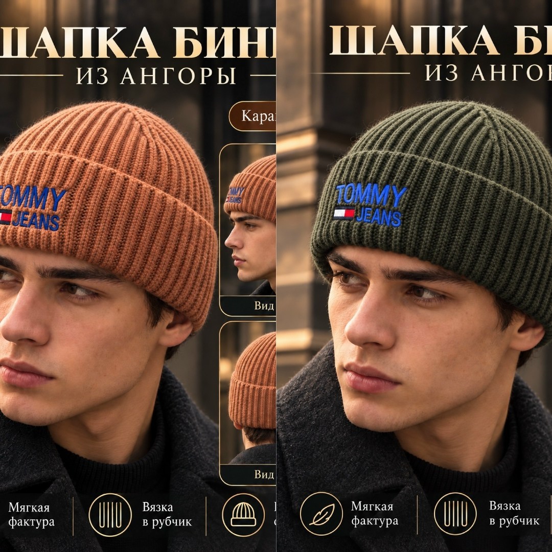 шапка tommy hilfiger,шапка бини с добавлением шерсти tommy hilfiger,шапка tommy,мужские шапки бини tommy hilfiger,шапка бини с отворотом tommy hilfiger