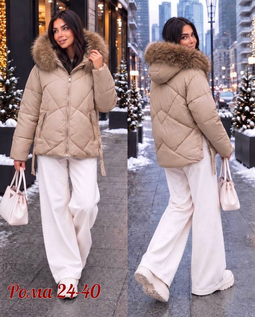 женская зимняя куртка с искусственным мехом t fashion,куртка женская зимняя,зимняя куртка,куртка пуховик зимний,зимняя куртка с мехом