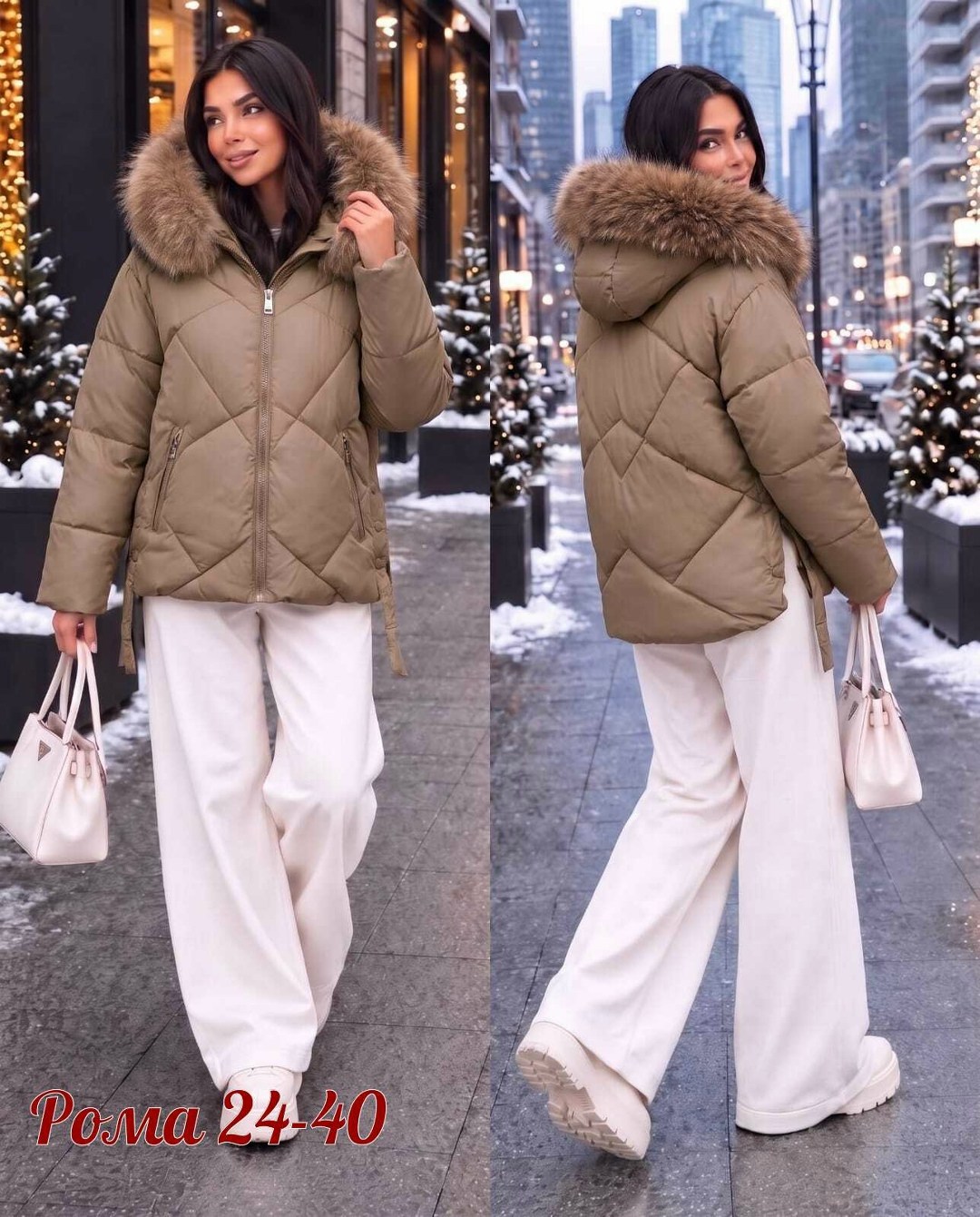 женская зимняя куртка с искусственным мехом t fashion,куртка женская зимняя,зимняя куртка,куртка пуховик зимний,зимняя куртка с мехом