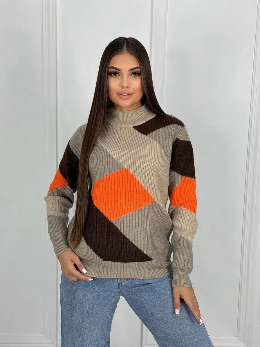 свитер оверсайз шерстяной вязаный с горлом a&p fashion shop,свитер теплый джемпер,свитера женские,дизайн свитера,свитер