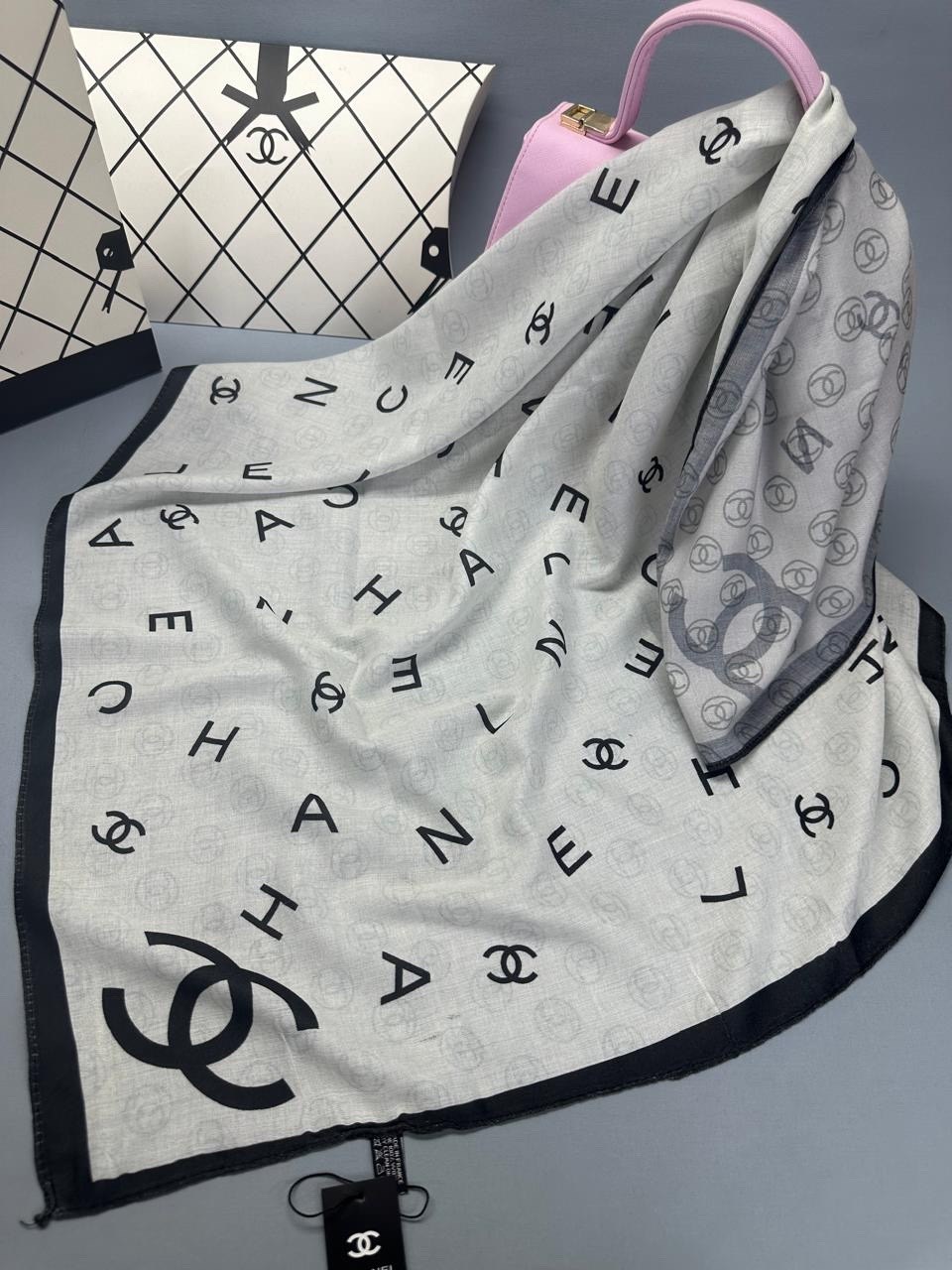 платок chanel,платки шанель,брендовый платок,шелковый платок chanel,шарфы и платки