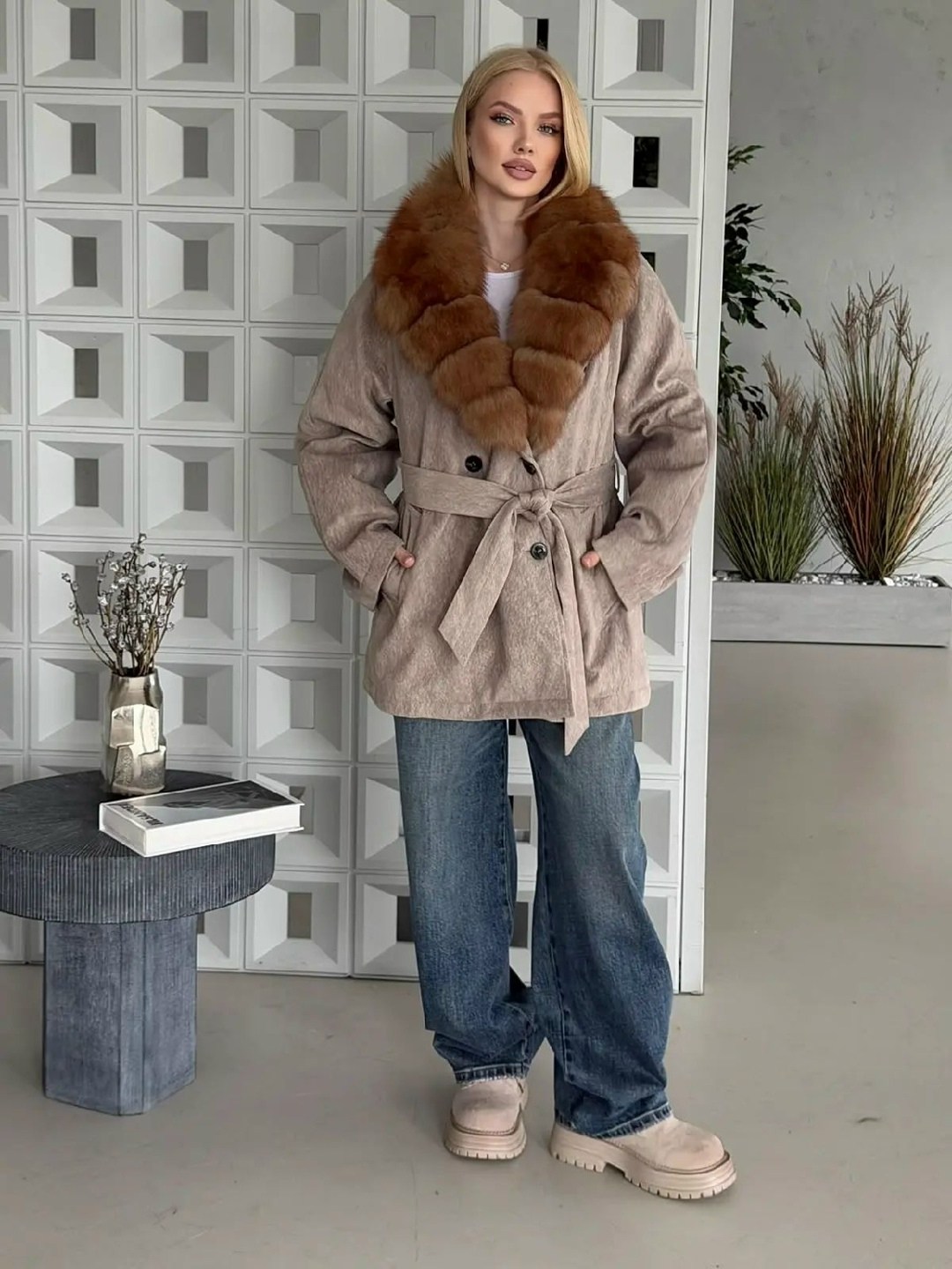 пальто кашемировое с мехом,кашемировое пальто с мехом куницы yana kraft brand,пальто с мехом,меховая куртка,кашемир пальто