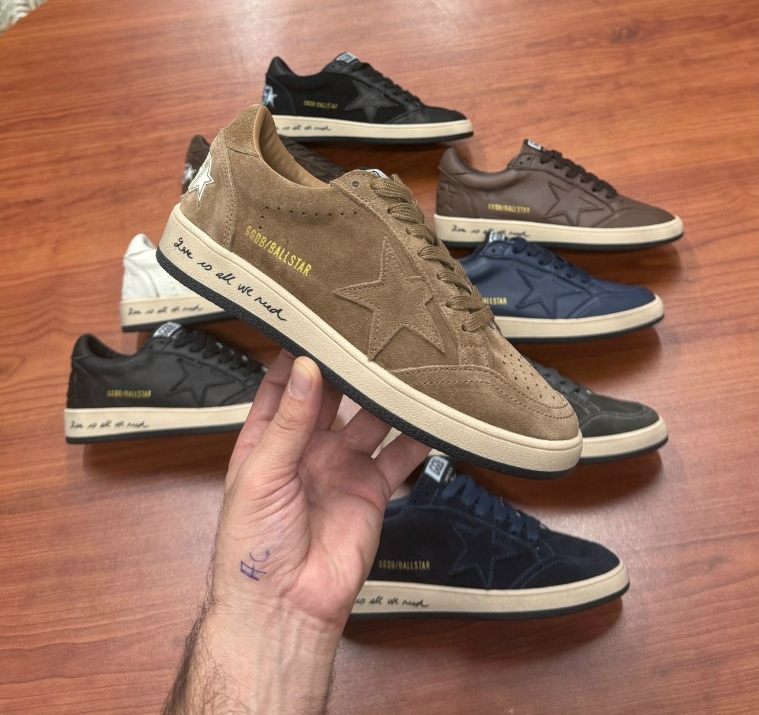 ,коричневые кроссовки ball star golden goose anthracite silver,низкие кроссовки,мужской кроссовки,повседневные кроссовки
