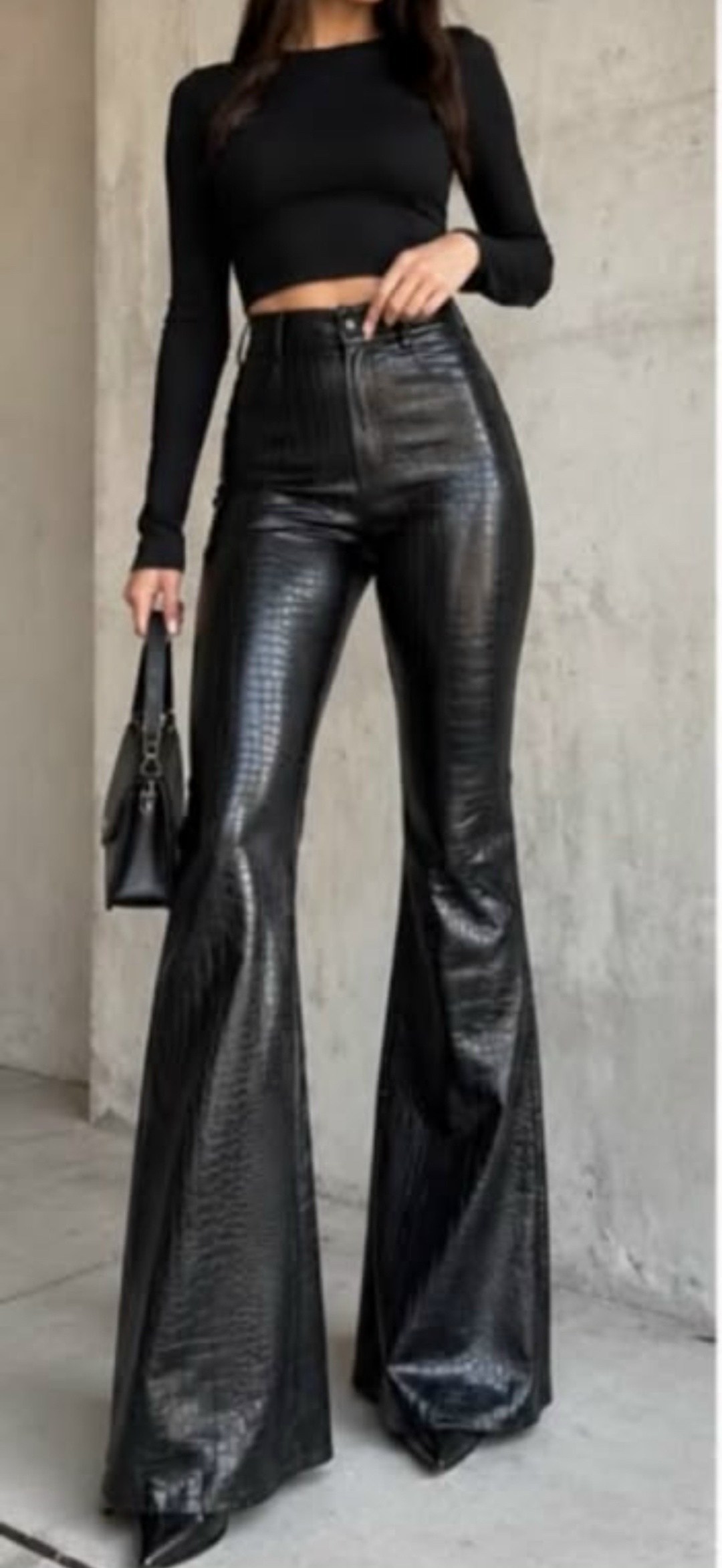 кожаные штаны,кожаные штаны женские,shein tall leather look zipper fly flare leg jeans,shein high waist pu leather flare leg pants,брюки кожаные женские клеш