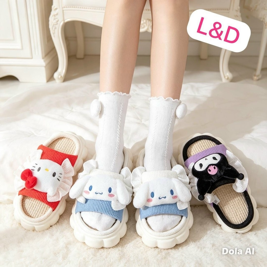 тапочки sanrio,домашние тапочки,женские тапочки,тапочки для девочек,милые тапочки