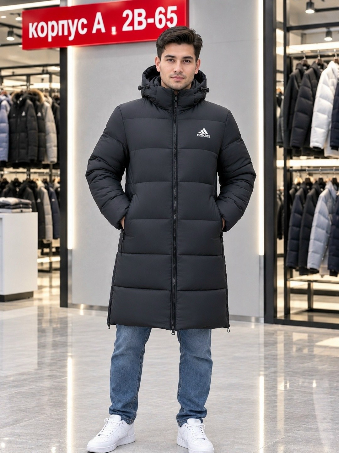 куртка зимняя мужская adidas,мужская зимняя куртка/парка adidas,куртка зимняя удлиненная adidas,зимняя куртка adidas,мужской пуховик adidas
