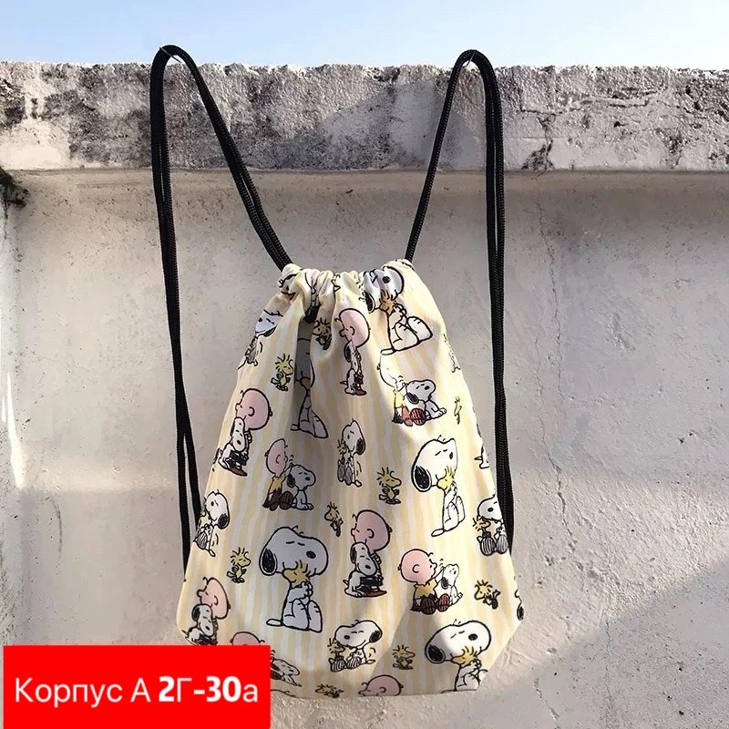 рюкзак в корейском стиле,рюкзак на шнурке,рюкзак с принтом,стильная сумка рюкзак,рюкзак с рисунком