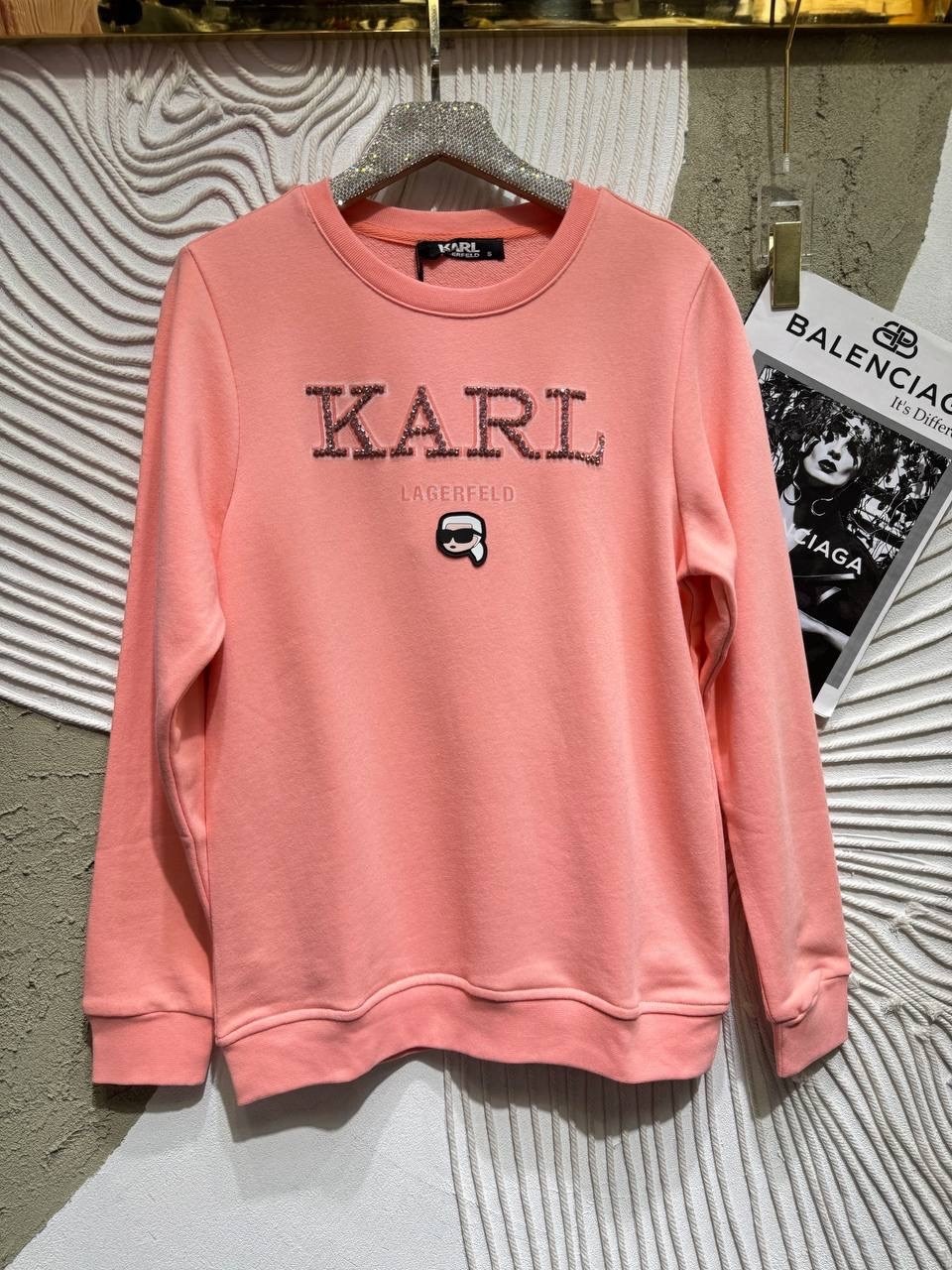 свитшот женский karl lagerfeld,karl lagerfeld свитшот,свитшот женская,толстовка karl lagerfeld,розовый свитшот