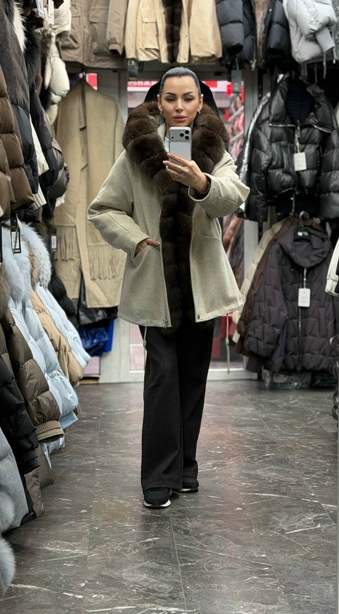кашемировое пальто loro piana,парка с мехом,пальто кашемировое с мехом,кашемировое пальто с мехом песца,пуховики с мехом