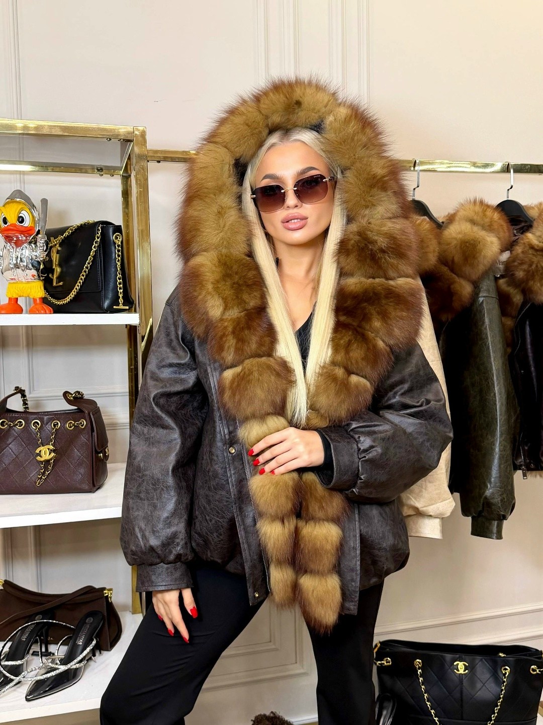 куртка - пуховик с мехом песца city furs,куртка с мехом,пуховики с мехом,куртка женская с мехом,парка с соболем