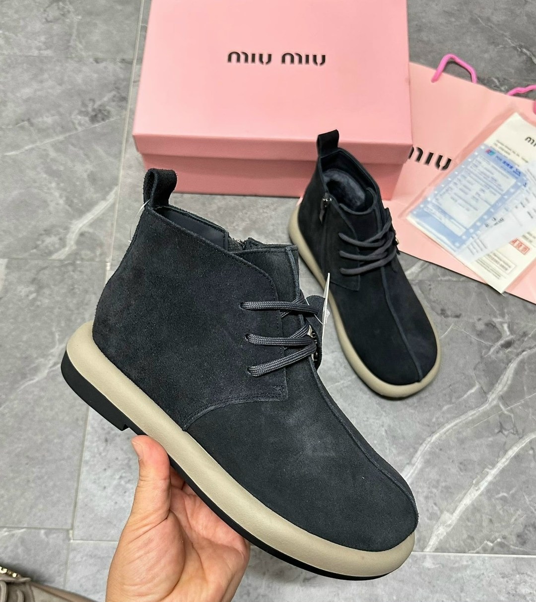 женские ботинки miu miu,, женская,ботинки miu miu шоколадные,miu miu ботинки