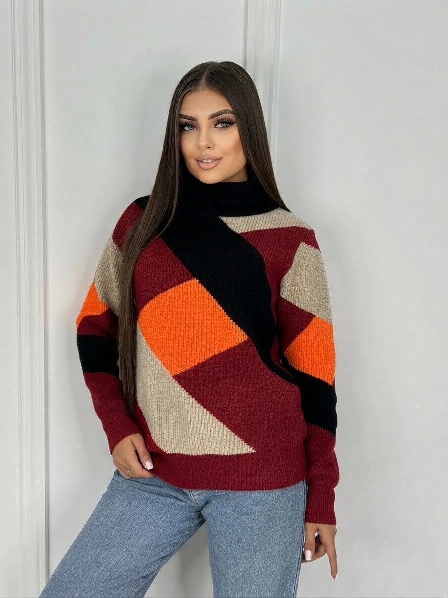 свитер оверсайз шерстяной вязаный с горлом a&p fashion shop,свитер теплый джемпер,свитера женские,дизайн свитера,свитер