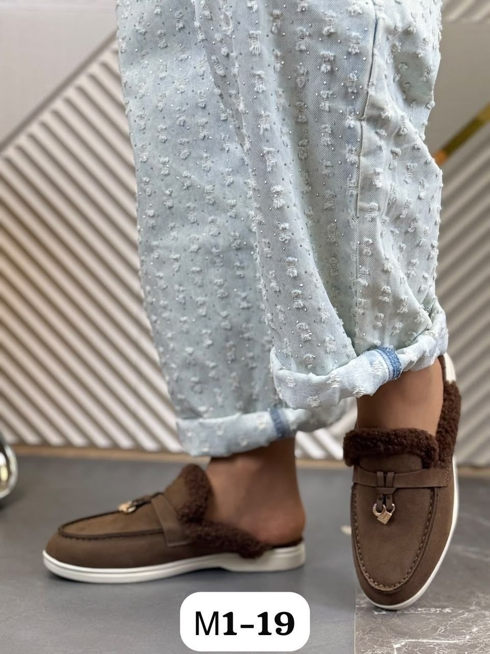 ,мюли женские,лоферы loro piana,мюли с мехом,лоферы женские с мехом