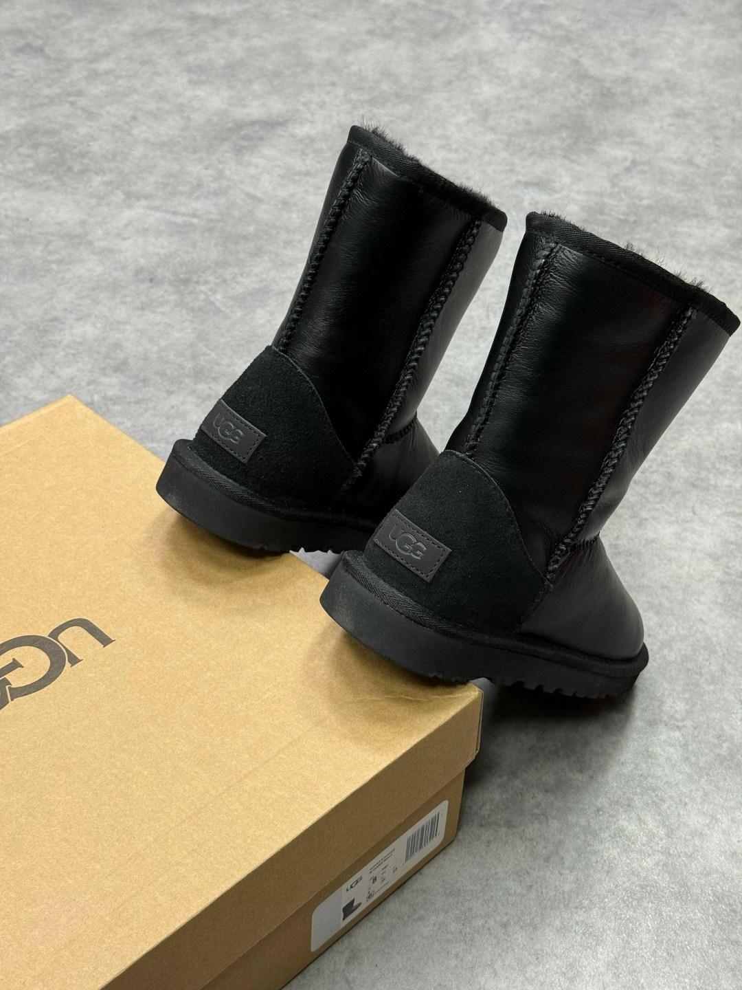 мужские угги ugg classic с мехом черные большие размеры,угги мужские,угги,,женские угги