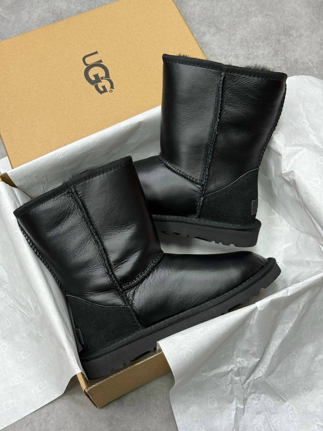 мужские угги ugg classic с мехом черные большие размеры,угги мужские,угги,,женские угги