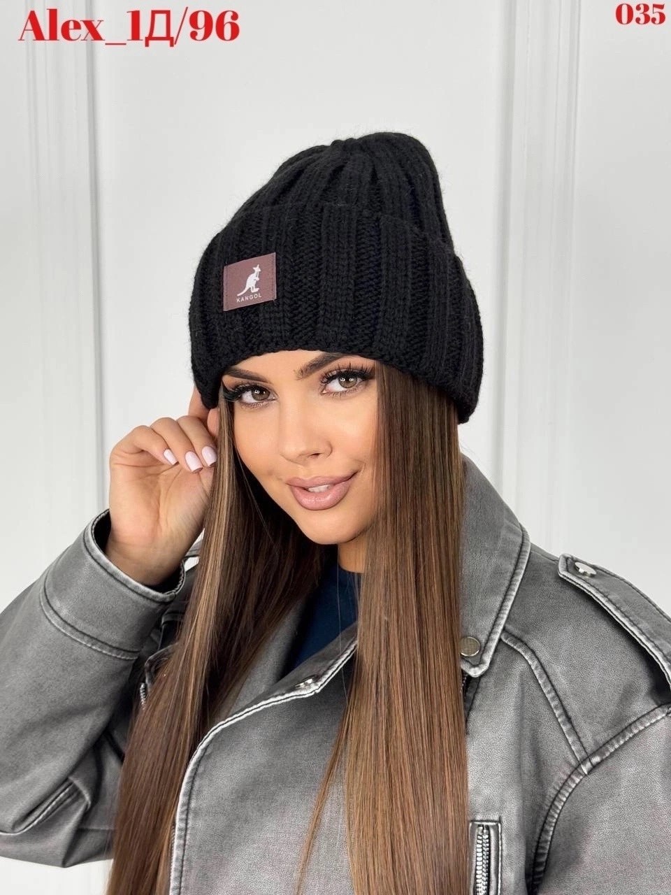 шапка бини с отворотом kangol,женские вязаные шапки,шапка женская бини,женская шапка зимняя крис,модная женская шапка