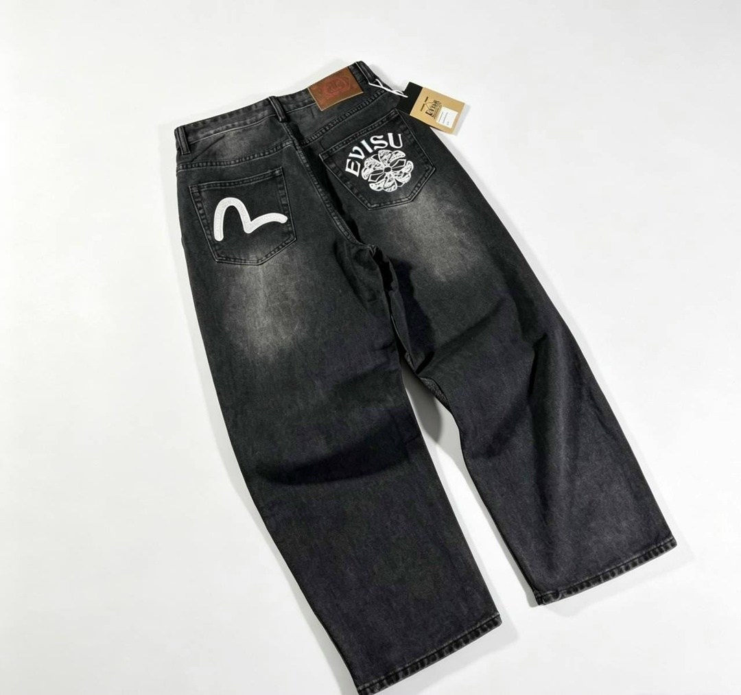 джинсы широкие evisu,джинсы широкие,мужские джинсы,джинсы широкие stussy,брюки джинсы