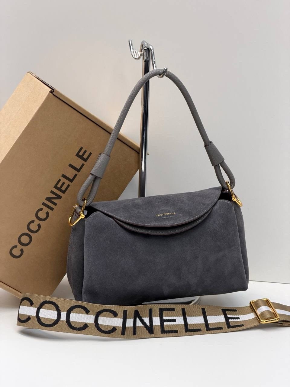 сумка женская coccinelle,замшевая сумка,замшевая сумочка liya из матовой кожи coccinelle, зеленый,сумка coccinelle,сумка