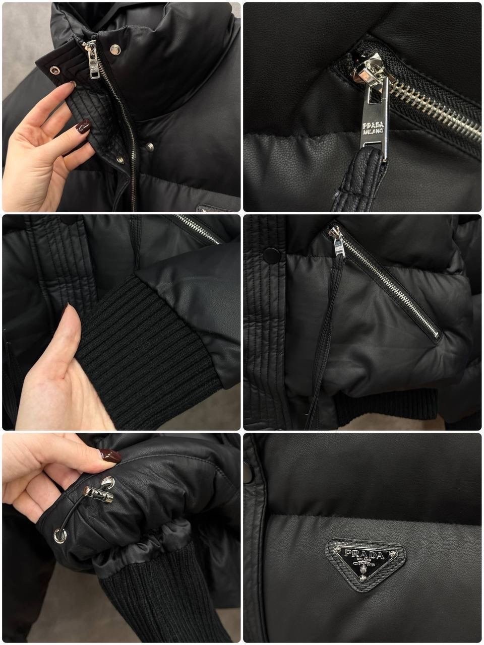 женская куртка,куртка прада черная короткая,куртка prada,куртка premium,пуховик prada