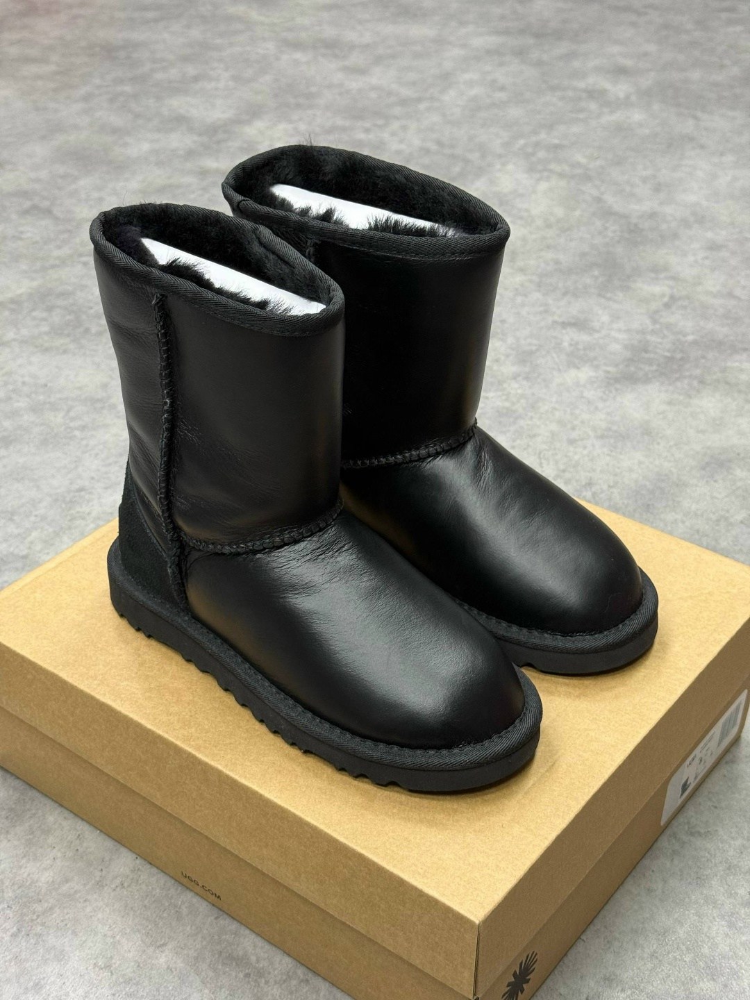 мужские угги ugg classic с мехом черные большие размеры,угги мужские,угги,,женские угги