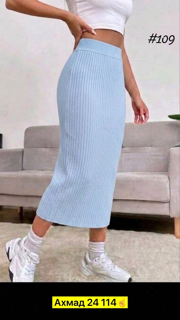 shein ezwear юбка с высокой талией вязаный в рубчик,юбка трикотажная,вязаная юбка,юбка женская,юбка трикотаж