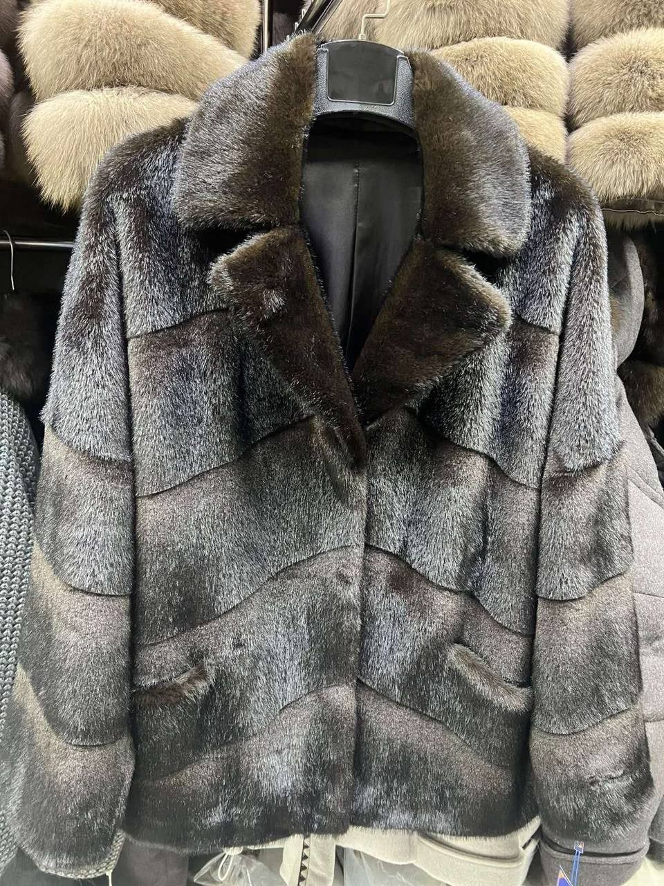 шуба из кролика под шиншиллу,норковая шуба,шуба из кролика,шиншилловый кролик рекс,шуба с английским воротником из шиншиллового кролика