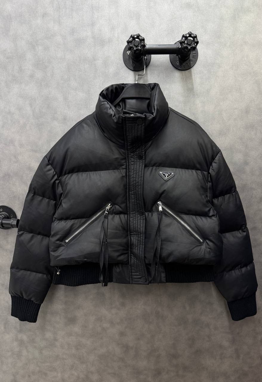 женская куртка,куртка прада черная короткая,куртка prada,куртка premium,пуховик prada