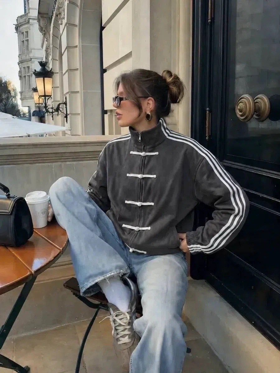 куртка стильная,повседневная куртка,adidas chinese new year jacket,куртка с воротником,куртка в китайском стиле