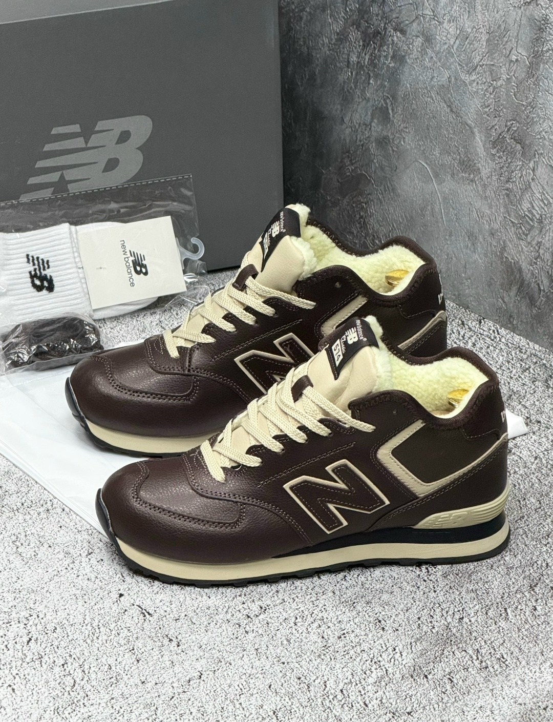 кроссовки new balance 574 leather 'dark brown',кроссовки new balance 574 зимние коричневые,зимние кроссовки new balance 574,new balance 574 коричневые,кроссовки new balance 574
