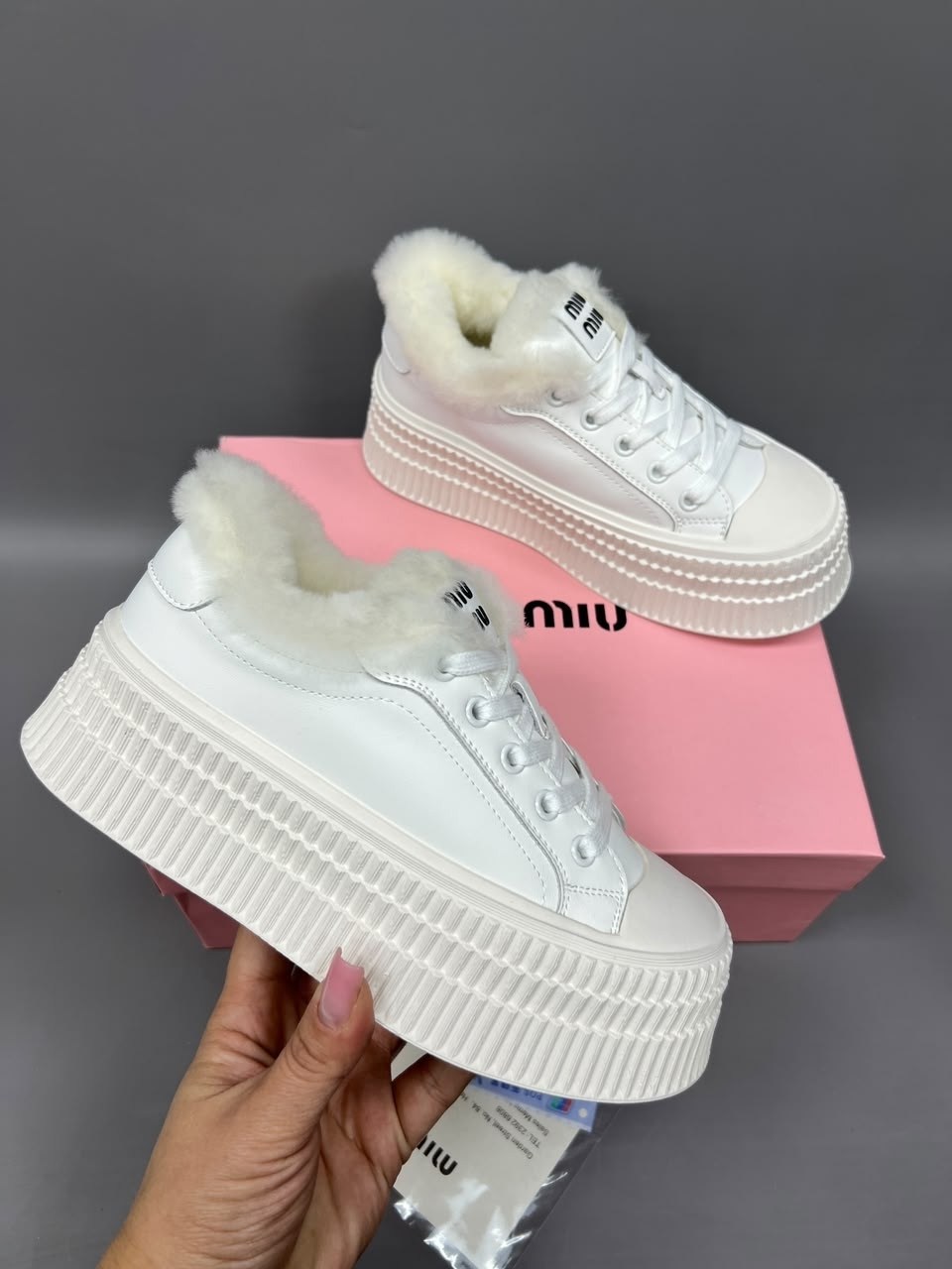 ,высокие тёплые женские кеды miu miu,кроссовки miu miu женские,кеды с мехом,женские кроссовки с мехом