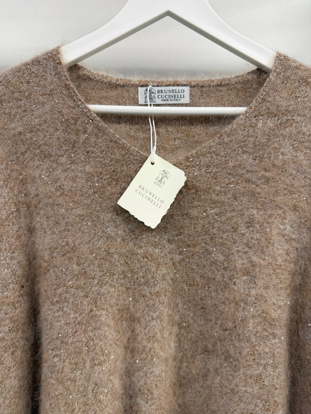 свитер оверсайз из микса мохера h&m бежевый,женский свитер,свитер из альпаки,свитер,пушистая кофта