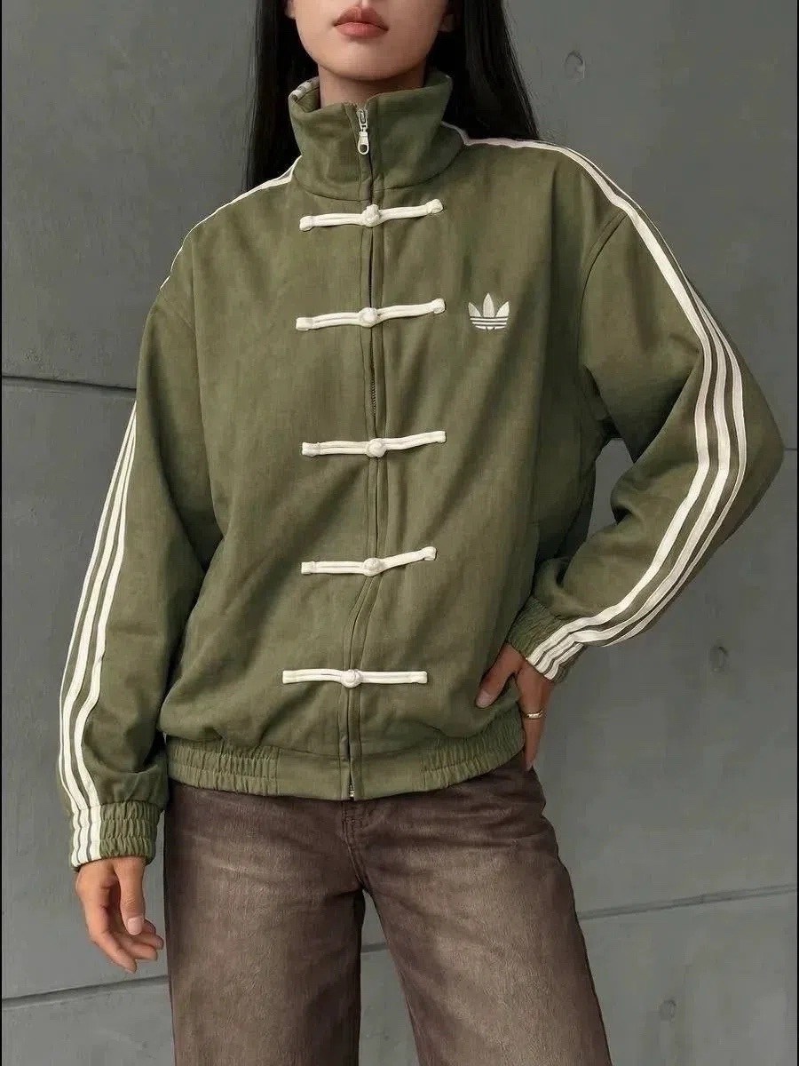 куртка стильная,повседневная куртка,adidas chinese new year jacket,куртка с воротником,куртка в китайском стиле