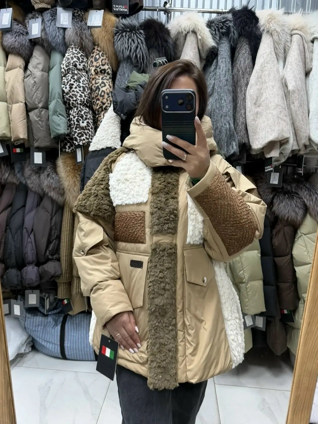 куртка демисезонная с меховыми вставками oksana utova brand,теплая куртка,демисезонная куртка,женская зимняя куртка,пуховик женский