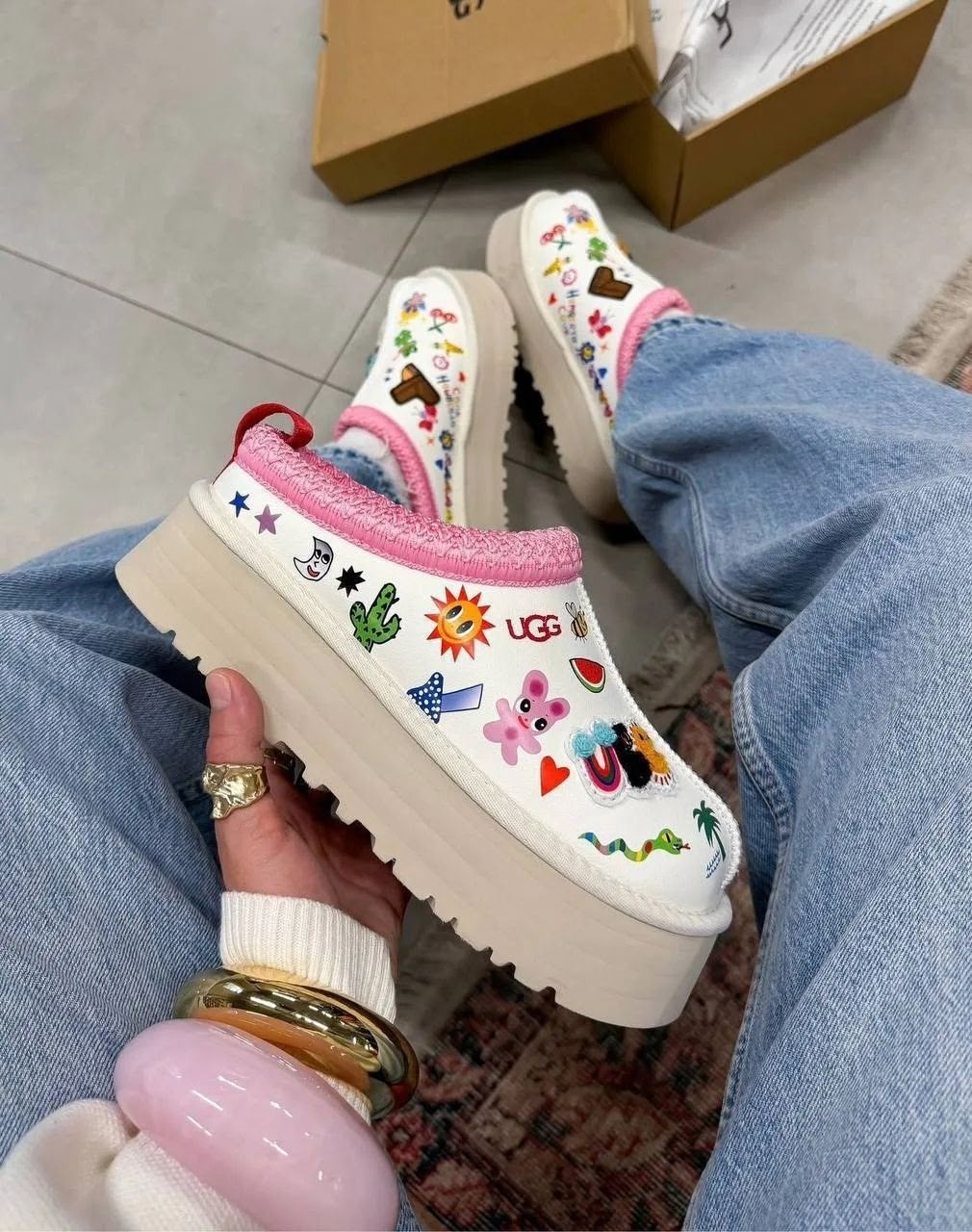 , женская,тапочки женские для дома,обуви,ugg tazz slipper pop sketch женские кроссовки розовые белые