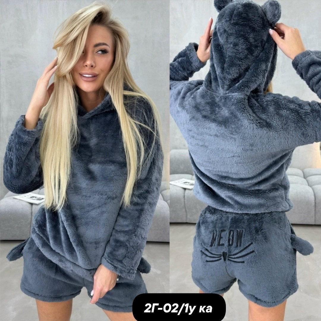 пижама теплая женская,махровая пижама,пижама комплект,пижама с капюшоном,теплая пижама