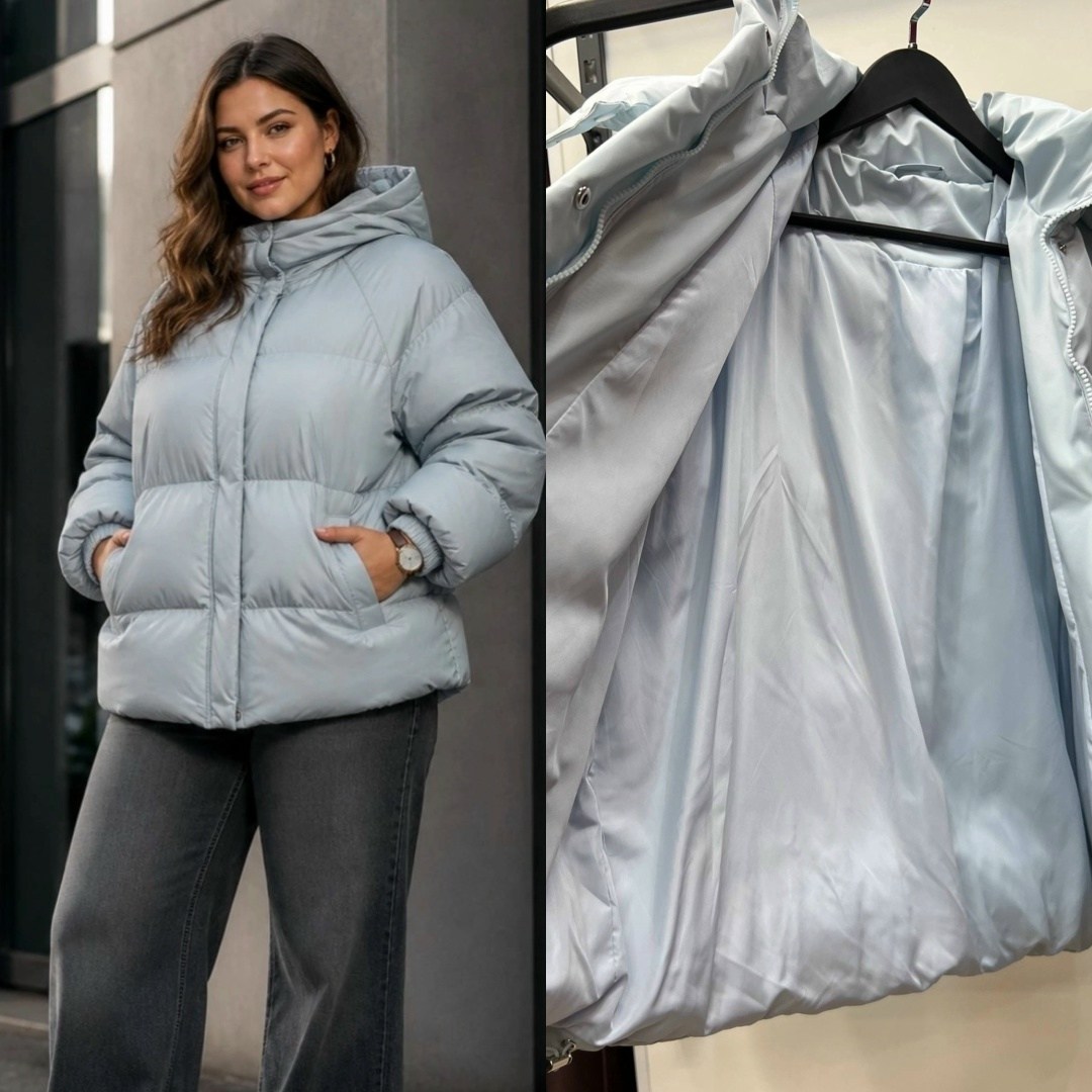 объемный пуховик,куртка оверсайз,женские пуховики,куртка короткая оверсайз с капюшоном swoya wear,куртка зимняя оверсайз с капюшоном the onyx 482815808