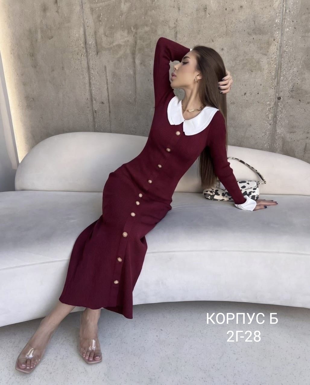 платье женское,трикотажное платье с воротником,платье,вязаные платья,трикотажное платье