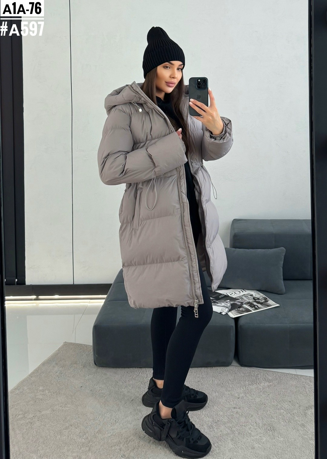 удлиненная куртка зимняя с капюшоном и воротником brusni4ka fashion 244312489,удлиненная куртка,женская зимняя куртка,пуховик женский,куртка демисезонная