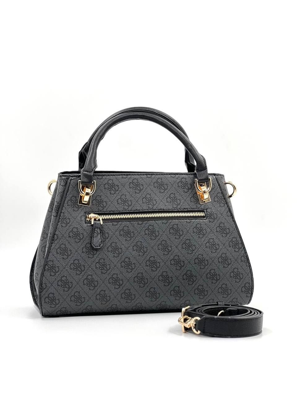 женская сумка guess,сумка guess,сумка женская guess hwbg8377060 темно-серая,сумка-тоут guess erica 2 серый,стильная сумка