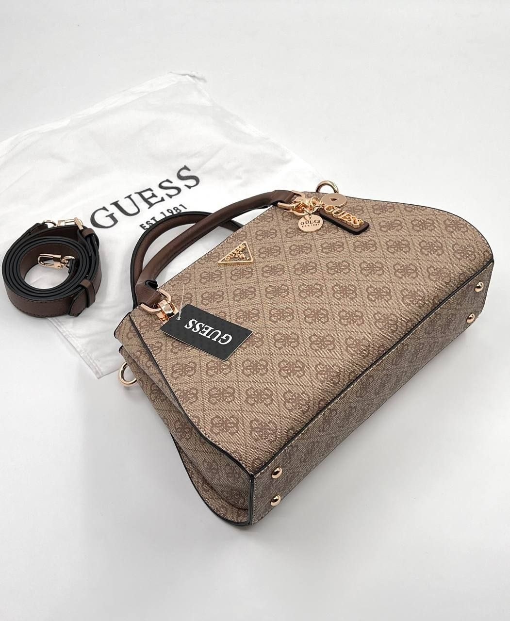 женская сумка guess,сумка guess,сумочка hwbg78 79070 guess коричневый,guess сумка сэтчел с принтом из монограмм noelle,сумка guess бежевая