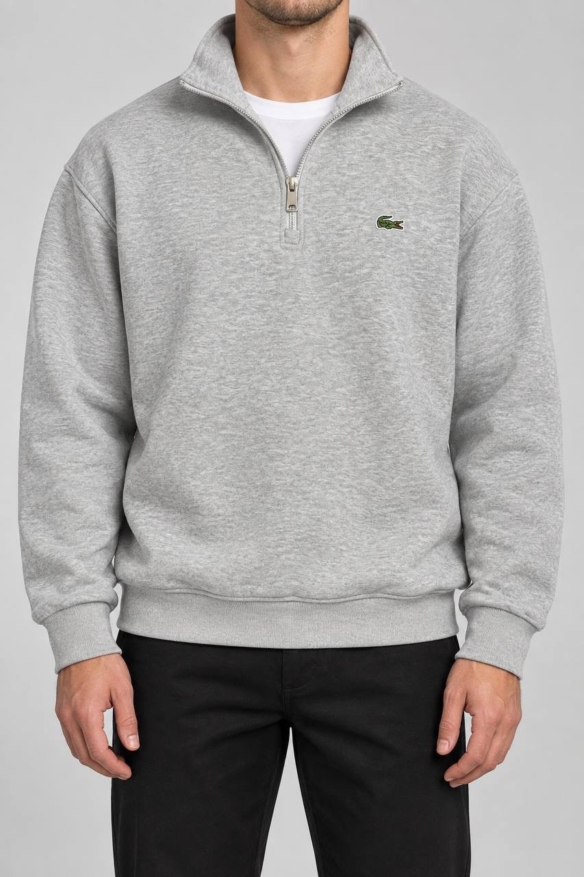 lacoste essentials 1 4 zip sweatshirt in black,свитер мужской ah1980 lacoste черный,толстовка мужская lacoste casual черная xl,lacoste black,толстовка с вышитым логотипом lacoste черный